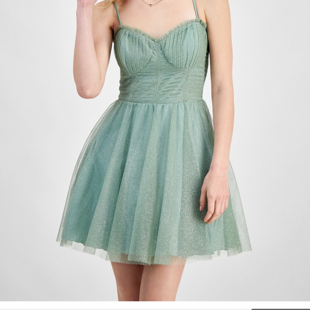 City Studio NWT JRs Size 3/4 Glitter Tulle Rouched Party Formal Winter Dress